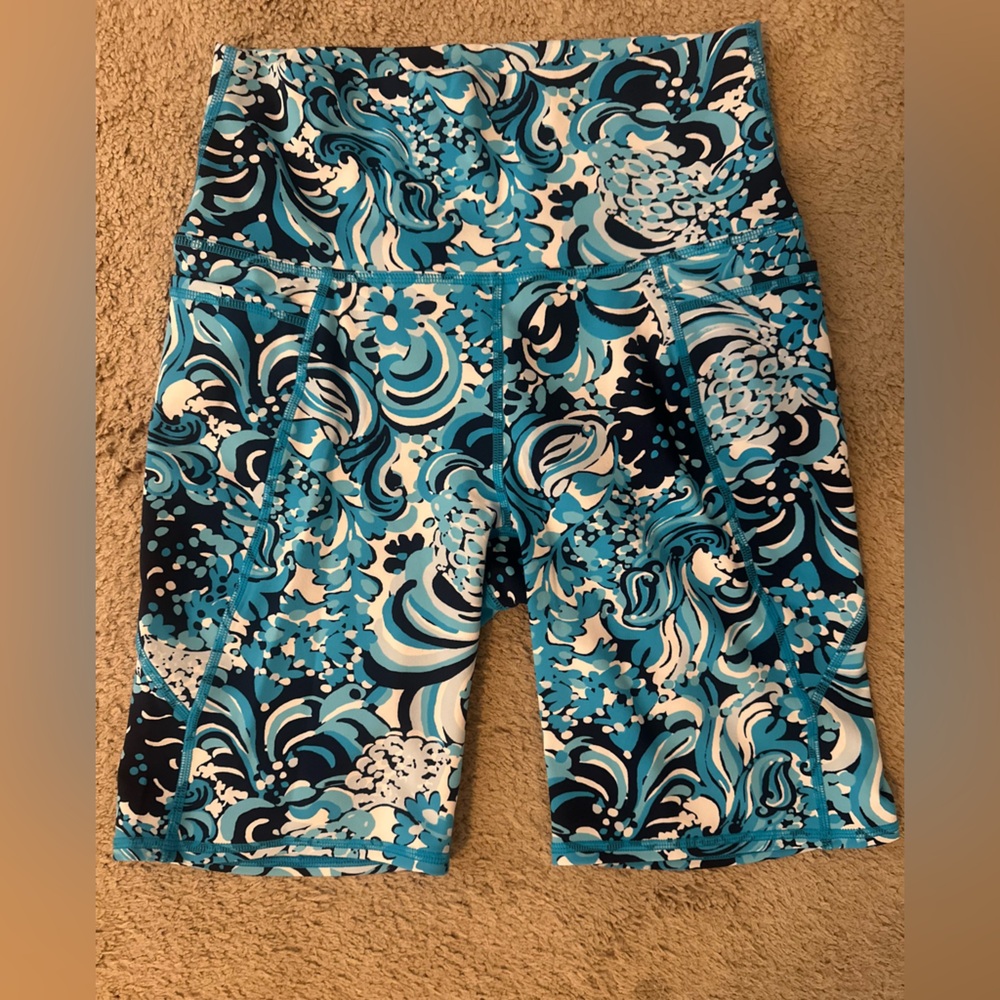Lilly Pulitzer bike shorts - Resort White Mermazing